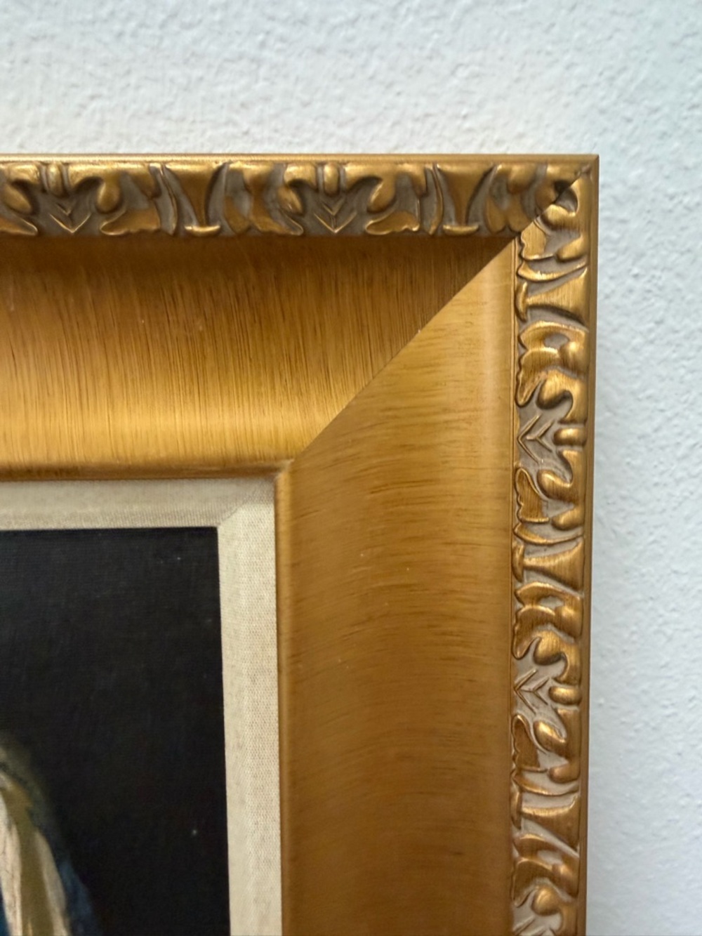 Framed 'Girl with a Pearl Earring' Style Oil Painting with Corgi - Gold Frame - Picture 8 of 16